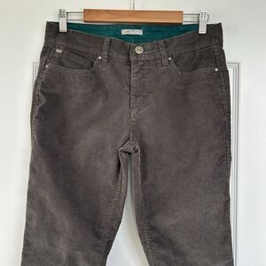 Horny Toad Womens Corduroy Pants Gray Size 8 Mid Rise Straight Leg 31x31.5